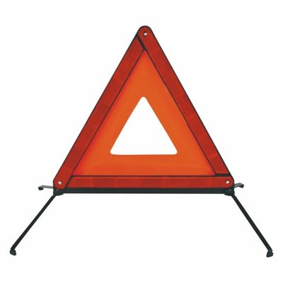 Aviso de triângulo refletor vermelho de alta visibilidade para situações de emergência