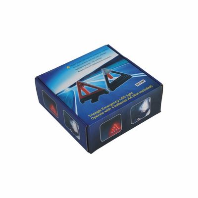 Triângulo de aviso de segurança rodoviária flashing LED fácil de manusear e montar para emergência do carro