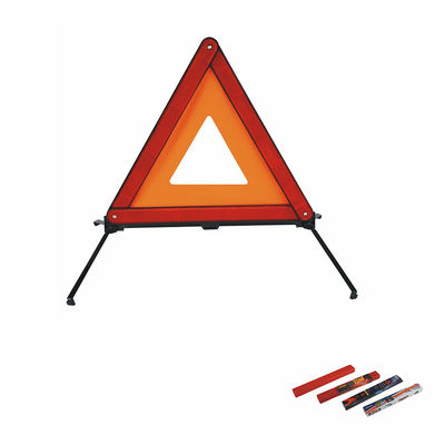 PMMA+ABS Triângulo de perigo rodoviário de alta visibilidade vermelho portátil para camiões