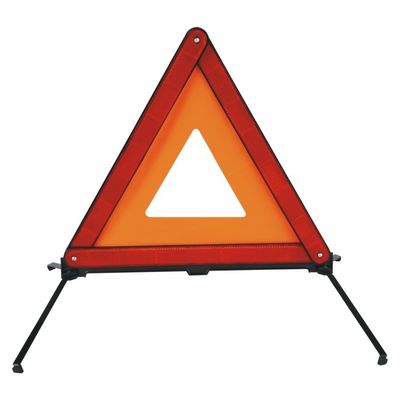 PMMA+ABS Triângulo de perigo rodoviário de alta visibilidade vermelho portátil para camiões