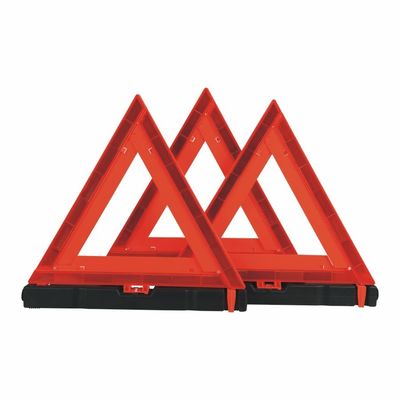 3 Pcs Triângulo de Segurança de Face Dupla Aviso Laranja para Equipamento de Proteção Rodoviária